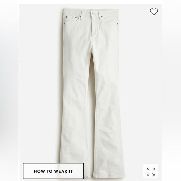 J. Crew Tall skinny flare jean in white wash* - Picture 1 of 9